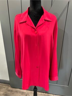 Claudia Richard Fuchsia Button-Down Blouse